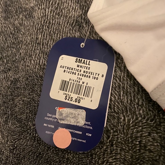 New w Tags Champion White, Blue, red, and gray striped band sports bra - Picture 3 of 4